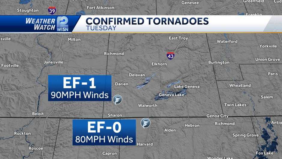 National Weather Service confirms 2 tornadoes in Wisconsin