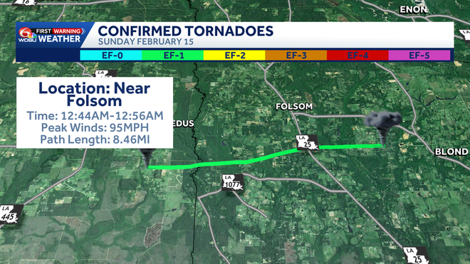 Four tornadoes confirmed Sunday morning