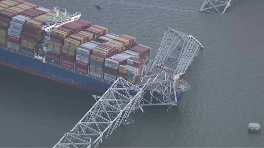 It was not immediately clear what caused the cargo ship to crash into the bridge