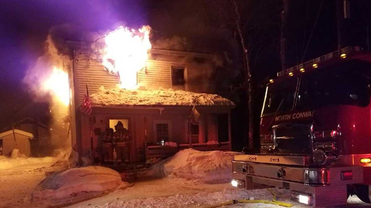 Crews fight fire at North Conway house