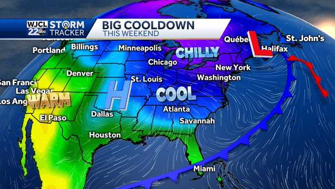 Goodbye 90s...two cold fronts set to sweep the area this week - WJCL