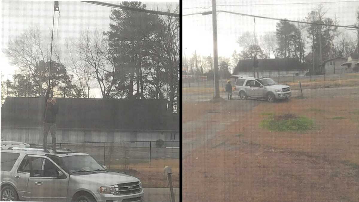 Video: Two men caught on camera trying to steal copper wiring from AT&T cables