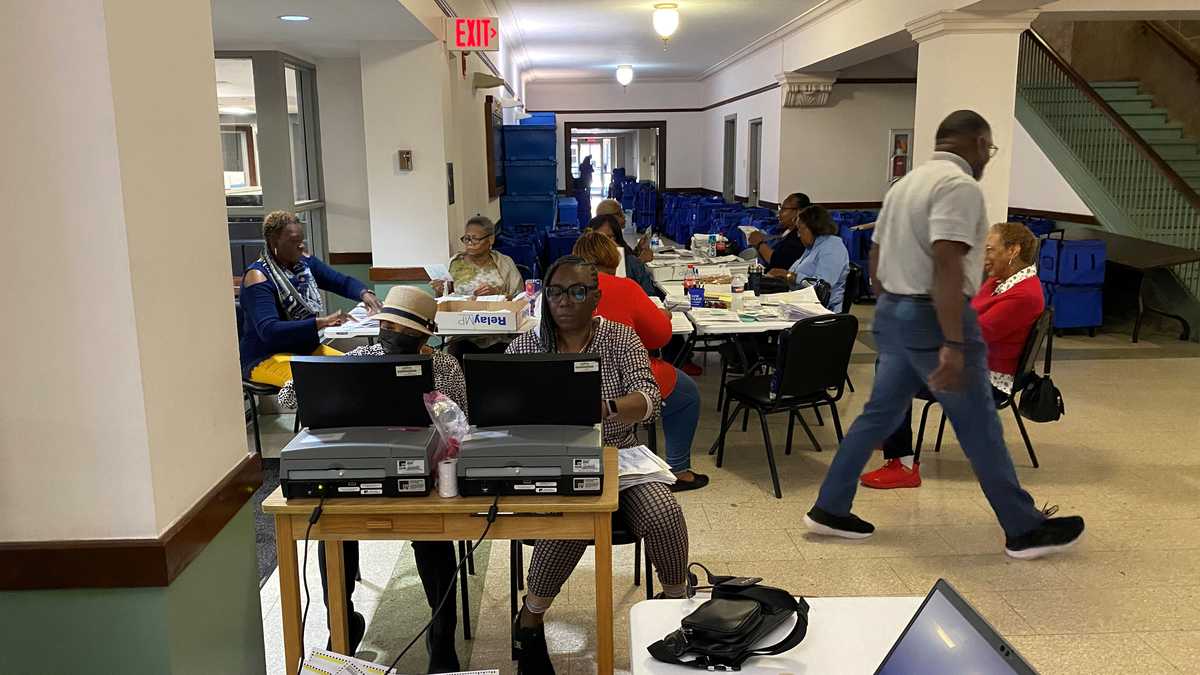 Absentee ballots being counted day after Election Day ballot fiasco