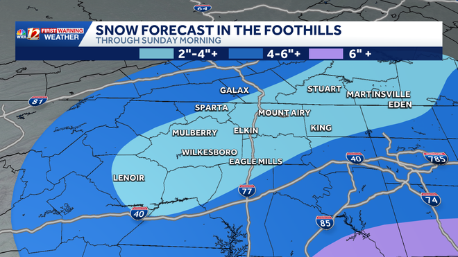 Snowy weekend ahead: Piedmont Triad to the North Carolina coast
