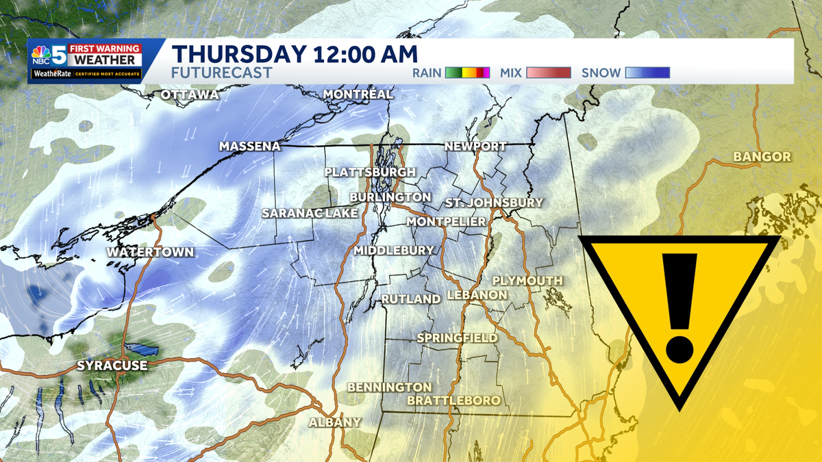 2026 begins with widespread snow, tough travel in Vermont & New York Wednesday night