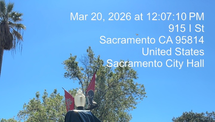 Sacramento city staff cover César Chávez statue at plaza downtown