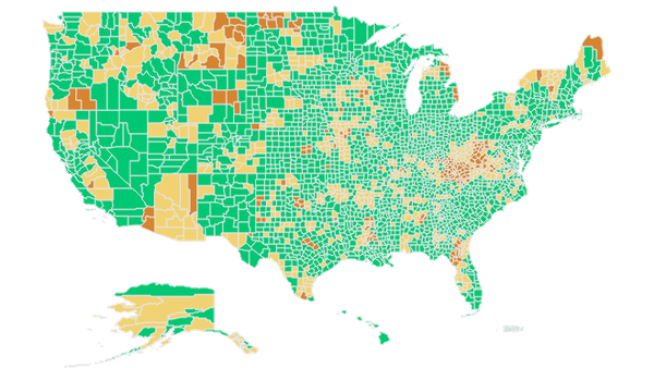 cdc covid community level map march 10