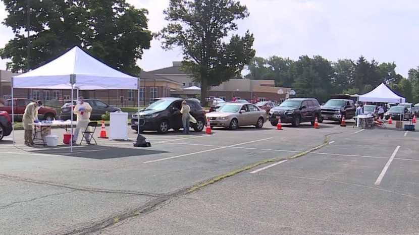 Hundreds get tested at free COVID19 test site in Mt. Airy