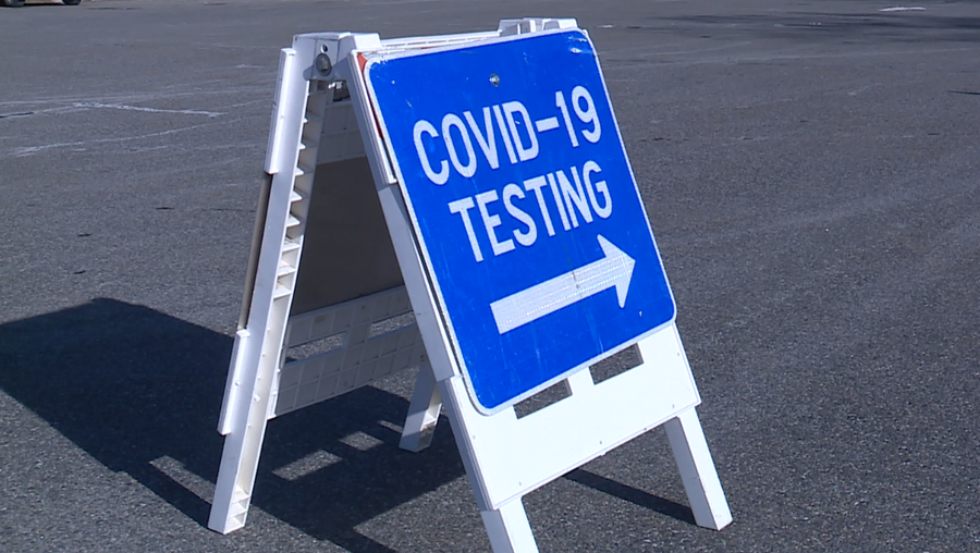 covid testing sign