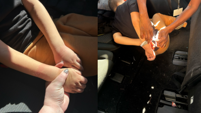 cincinnati public schools student tied up while inside a van