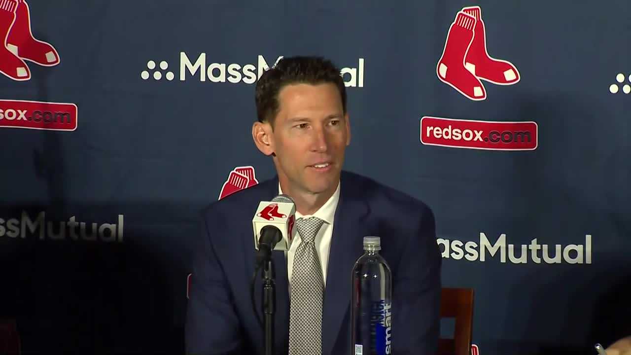 Craig Breslow Introduced By Red Sox At Press Conference