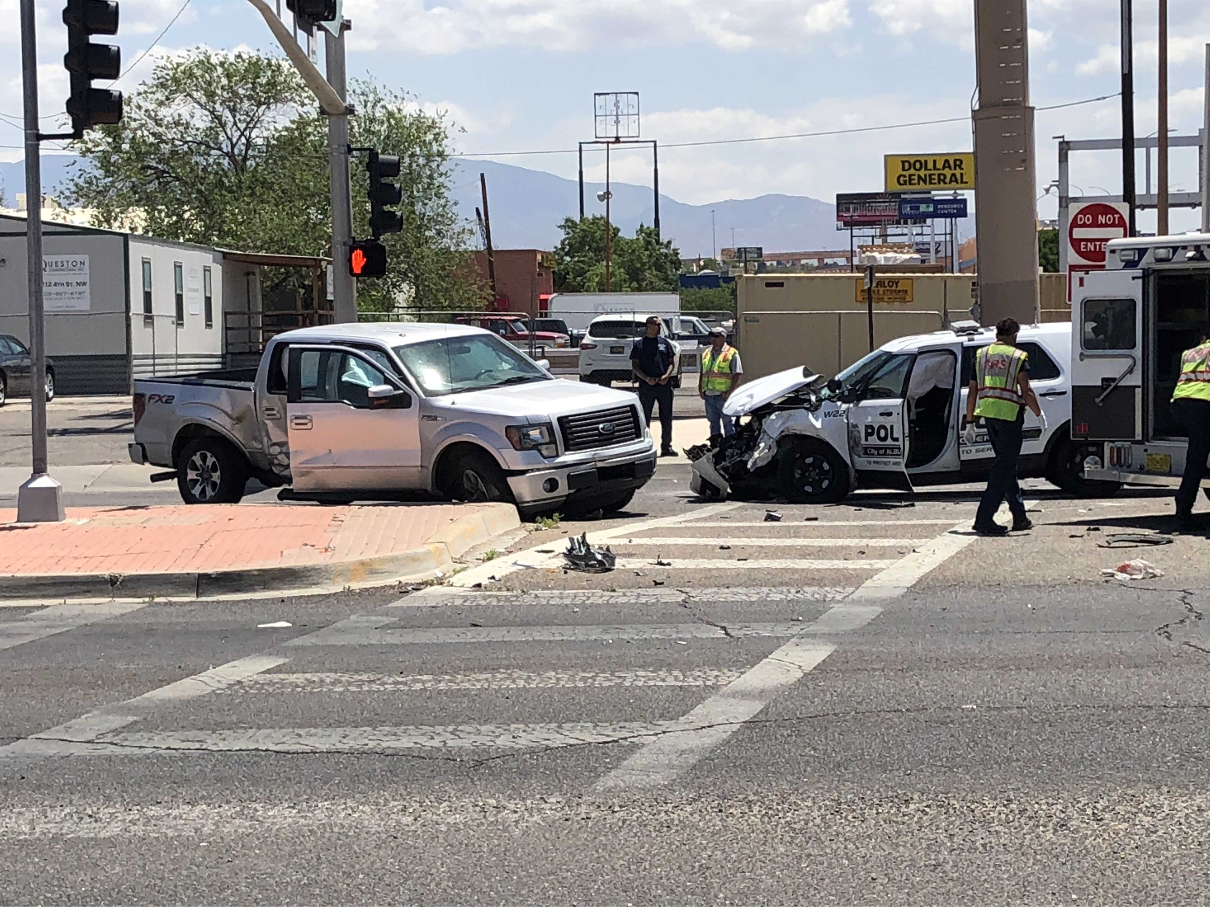 Driver Runs Red Light, Crashes Into APD Officer