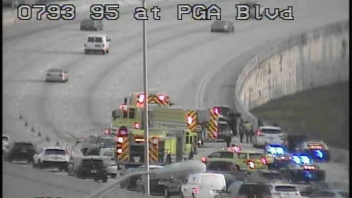 Major crash on I-95, before PGA Blvd.
