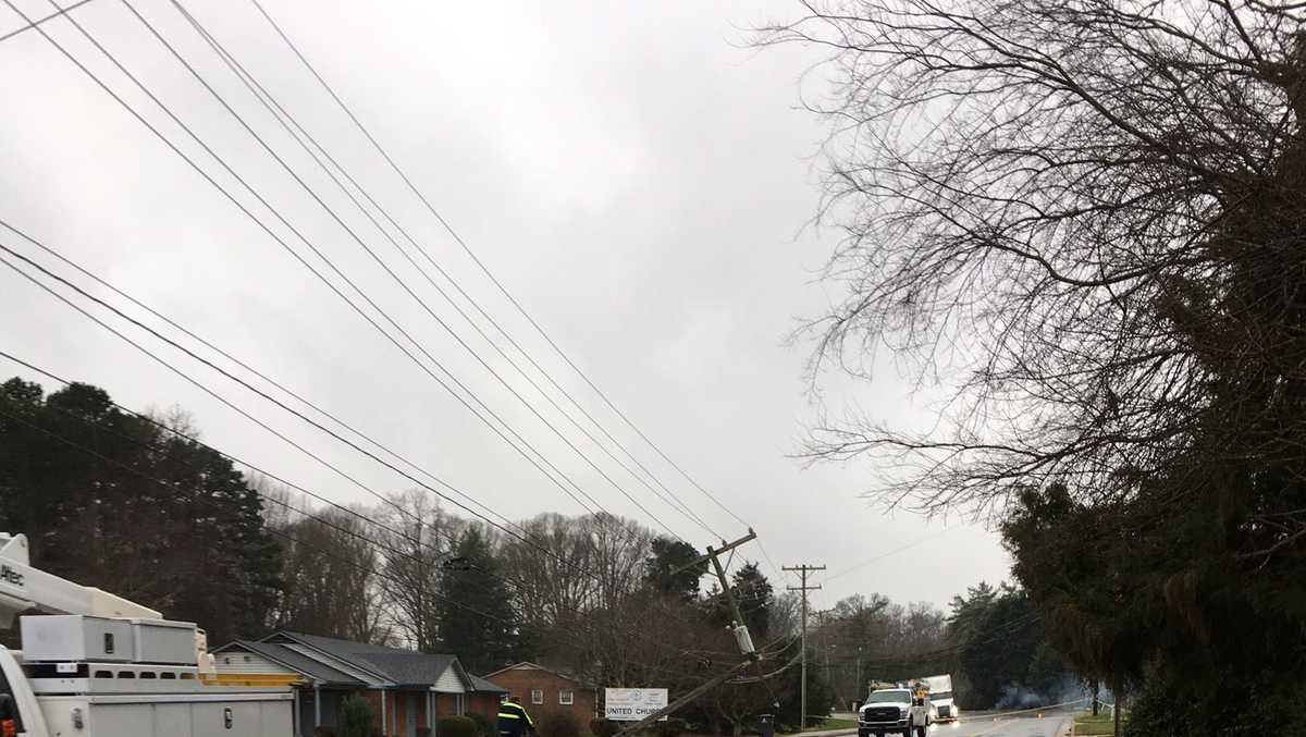 WinstonSalem crash on Peace Haven Road knocks out power