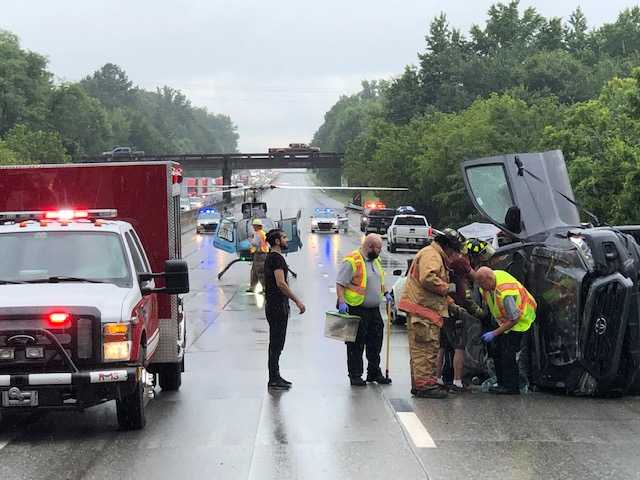 Part of I-85 closed down in Anderson County