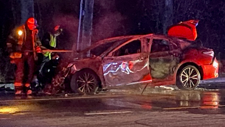 Fiery crash in Garden City causes morning backups on Dean Forest Road