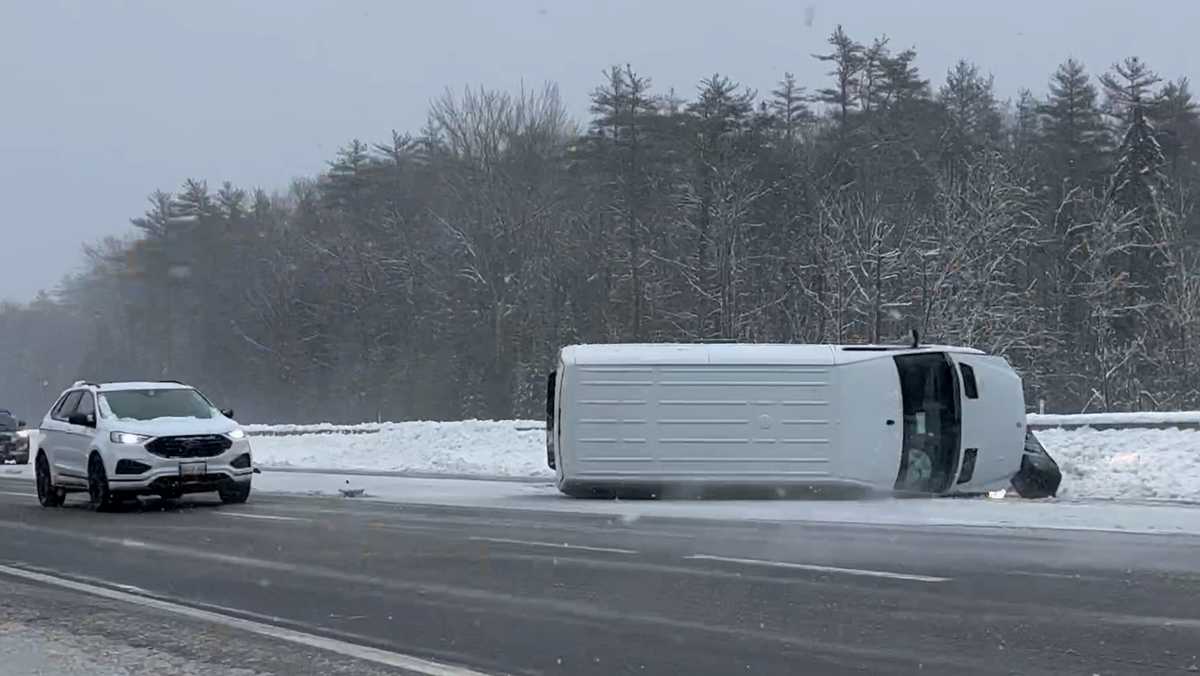 Maine police report dozens of crashes, slideoffs on interstate