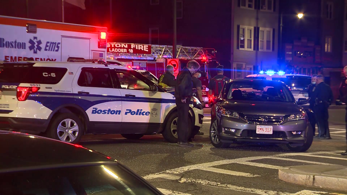 Officer responding to shooting involved in crash in South Boston