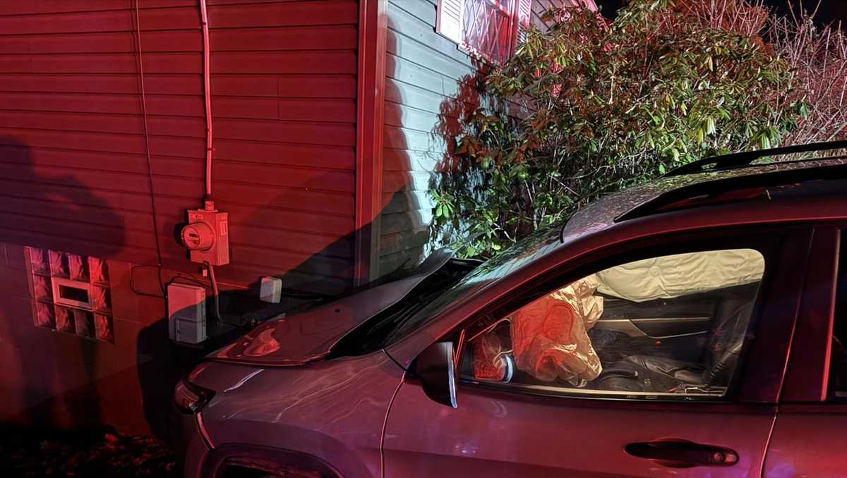Driver flees after car hits home in Allegheny County
