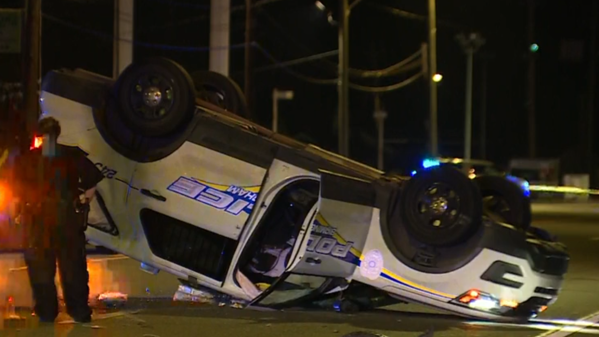 Birmingham police officer hospitalized crash 1st Avenue North - WVTM