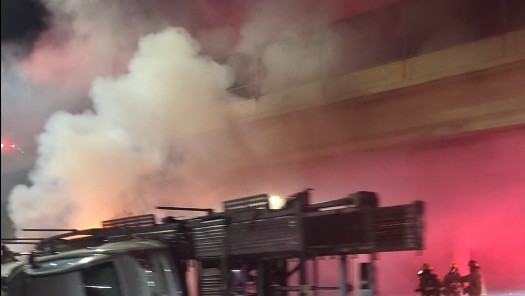 Semitruck overturns in fiery crash on Florida's Turnpike