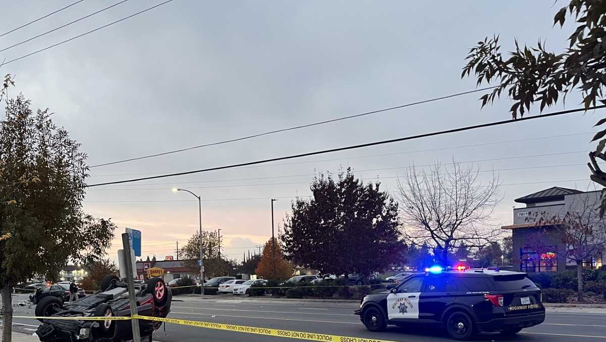 At least 1 person dead after vehicle overturns in South Sacramento crash