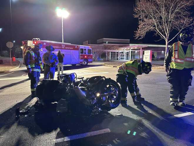 una caída de la motocicleta