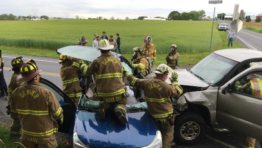 Police: Truck, sedan collide at Lancaster County intersection