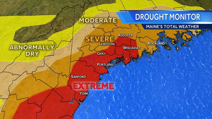 Most of southern Maine now in extreme drought