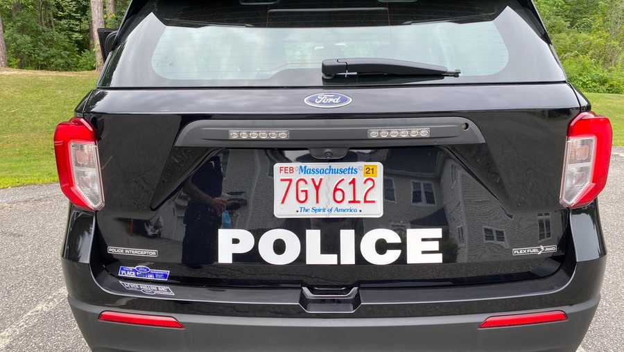 A Cumberland Police cruiser currently has Massachusetts license plates