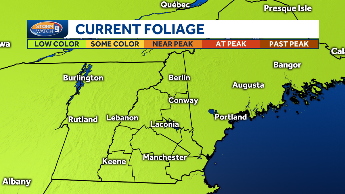 Peak fall foliage only a few weeks away in New Hampshire