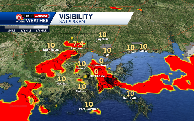 New Orleans Impact Weather for Dense Fog Advisory Tonight - 9AM Sunday