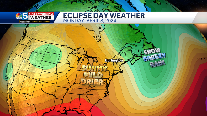 Solar eclipse forecast for Vermont and New York