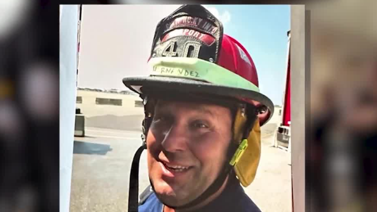 Friends and family saying goodbye to CVG firefighter