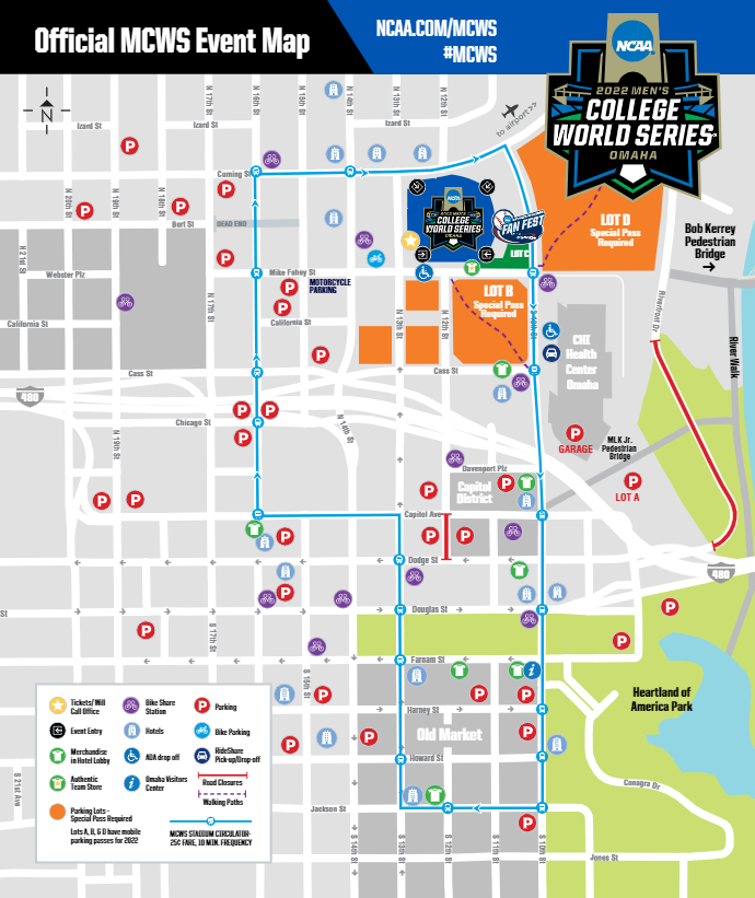 Parking, security information for College World Series games - KETV