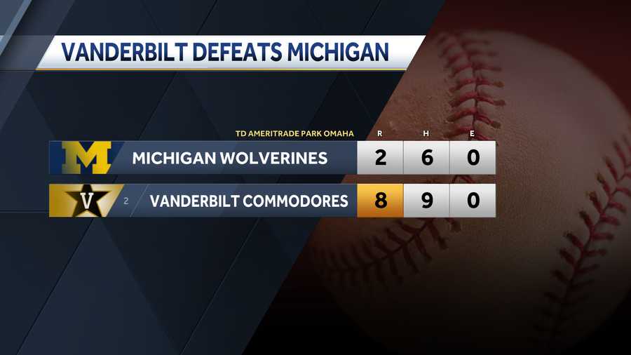 Vanderbilt Michigan CWS Game 3 Score