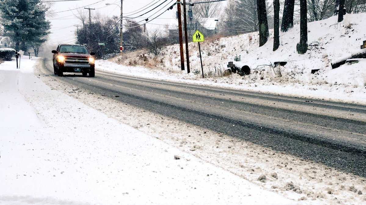 Images: Snow causes dangerous driving conditions