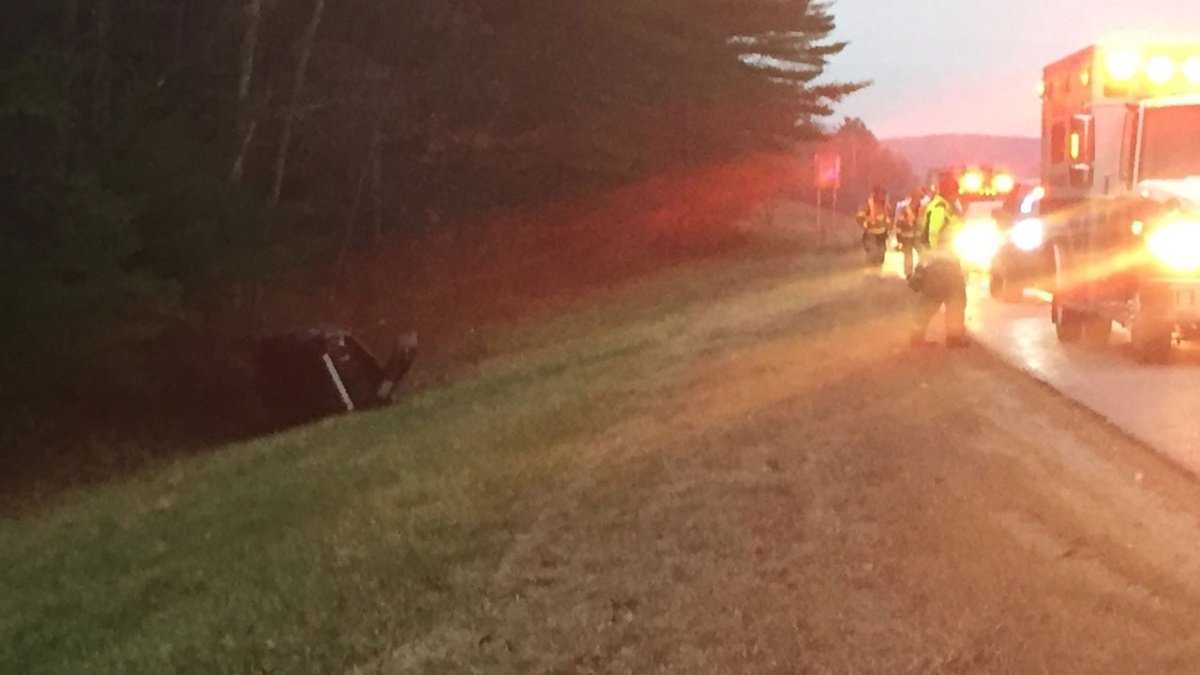 Images: Slick roads lead to rollovers, crashes in New Hampshire