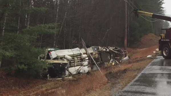 Images: Slick roads lead to rollovers, crashes in New Hampshire