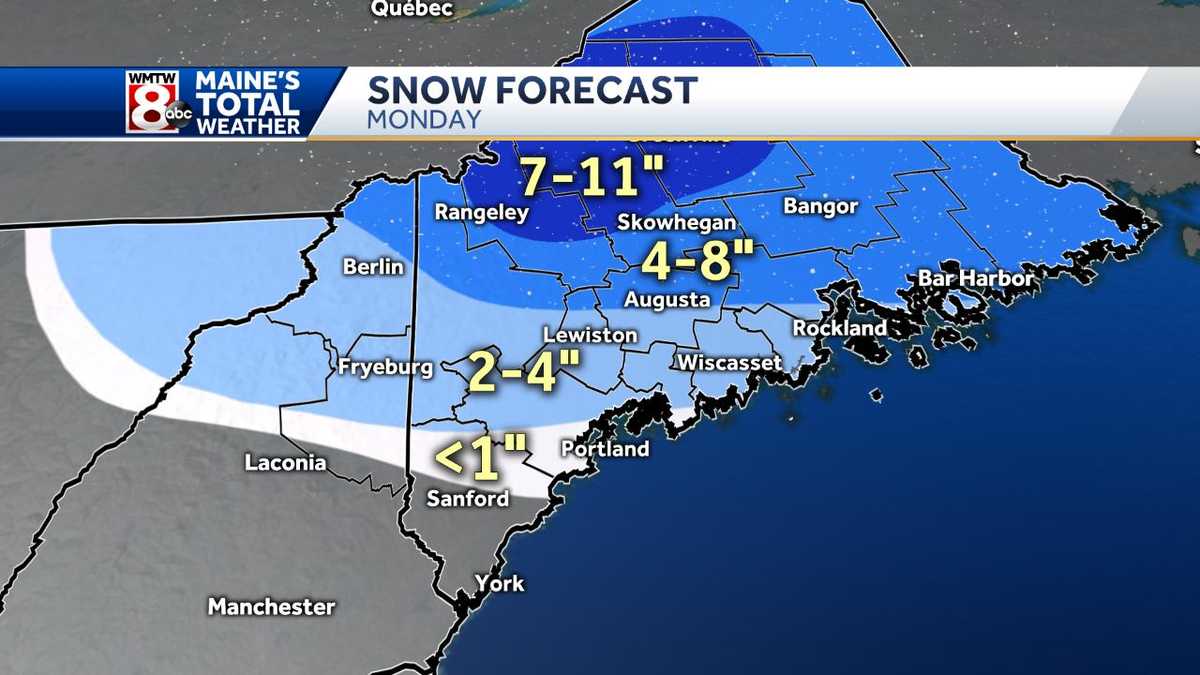 Spring storm blankets Maine with heavy, wet snow