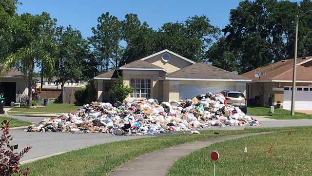 Residents in Orange County neighborhood wake up to pile of trash on their  street