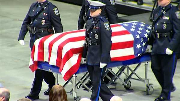 Fallen hero Officer Dale Woods taken to final resting place