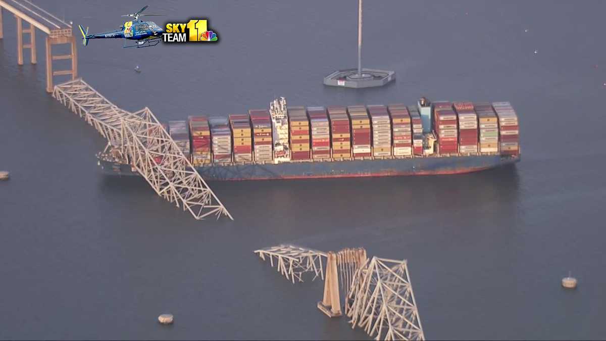 Baltimore bridge collapses after being hit by ship