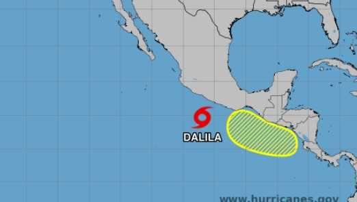 Tropical Storm Dalila churns in east Pacific.