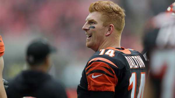 Cincinnati Bengals quarterback Andy Dalton (14) scrambles away from Seattle  Seahawks nose tackle Bryan Mone (79) during the fourth quarter at  CenturyLink Field on September 8, 2019 in Seattle, Washington. The Seattle