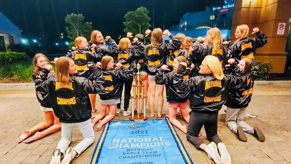 WATCH Iowa dance team celebrates national championship