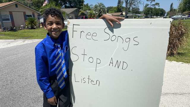 St. Cloud boy plays free songs in driveway to lift spirits during pandemic - Vimarsana News