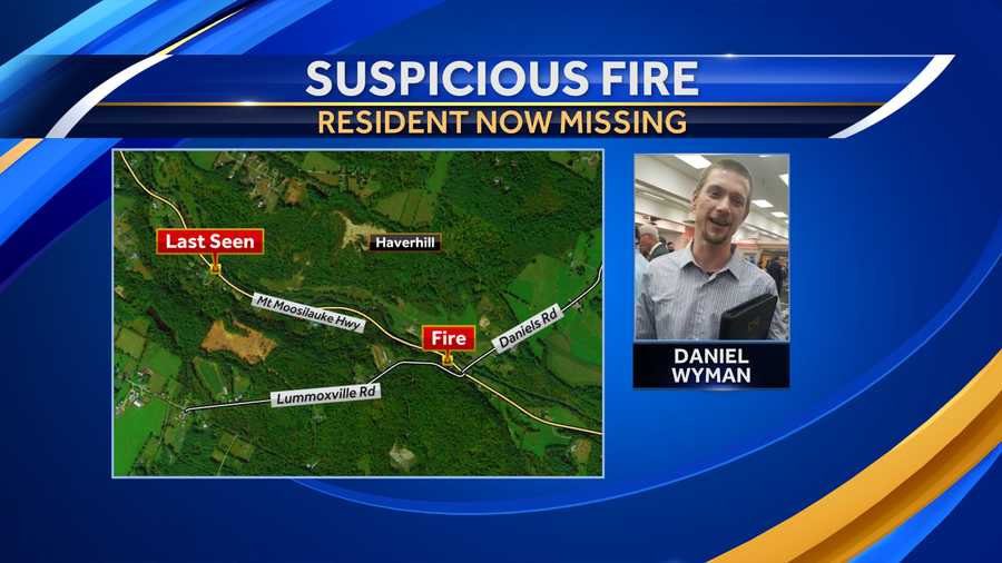 Man missing following suspicious fire, officials say