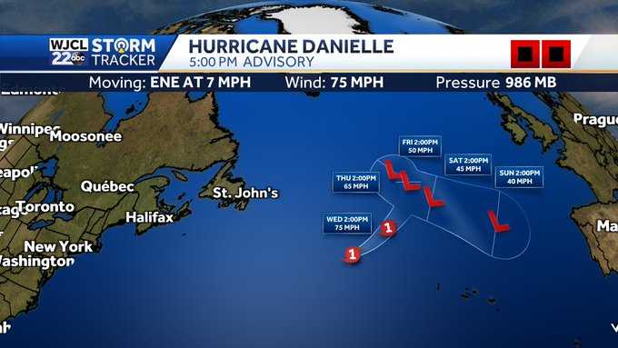 Savannah: Hurricane Earl & Danielle in the Atlantic Ocean - WJCL