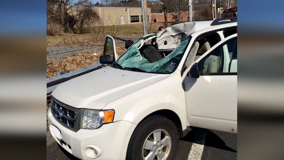 Tire smashes through driver’s windshield on Route 1 in Danvers